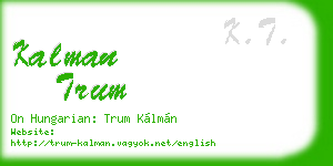 kalman trum business card